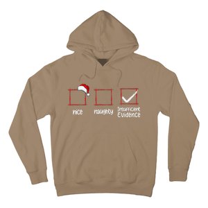 Christmas List Nice Naughty Insufficient Evidence Hoodie