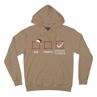 Christmas List Nice Naughty Insufficient Evidence Hoodie