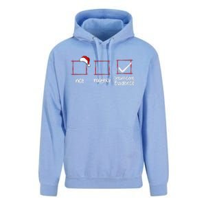 Christmas List Nice Naughty Insufficient Evidence Unisex Surf Hoodie