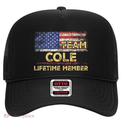 Cole Last Nameteam Cole Lifetime Member High Crown Mesh Back Trucker Hat