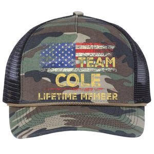 Cole Last Nameteam Cole Lifetime Member Retro Rope Trucker Hat Cap