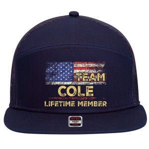 Cole Last Nameteam Cole Lifetime Member 7 Panel Mesh Trucker Snapback Hat