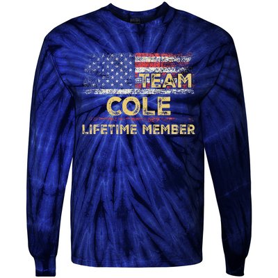 Cole Last Nameteam Cole Lifetime Member Tie-Dye Long Sleeve Shirt