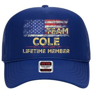 Cole Last Nameteam Cole Lifetime Member High Crown Mesh Back Trucker Hat