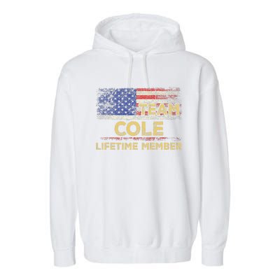 Cole Last Nameteam Cole Lifetime Member Garment-Dyed Fleece Hoodie