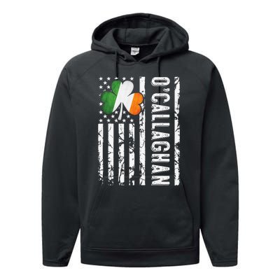 Callaghan Last Name Irish Pride Flag USA St Patrick's Day Day Performance Fleece Hoodie