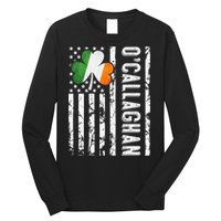 Callaghan Last Name Irish Pride Flag USA St Patrick's Day Day Long Sleeve Shirt