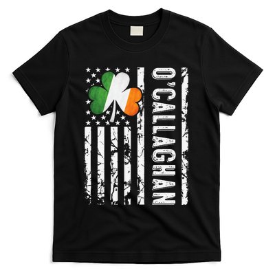 Callaghan Last Name Irish Pride Flag USA St Patrick's Day Day T-Shirt