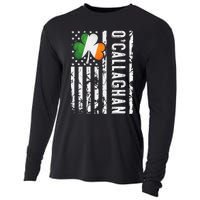 Callaghan Last Name Irish Pride Flag USA St Patrick's Day Day Cooling Performance Long Sleeve Crew