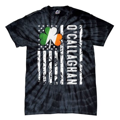 Callaghan Last Name Irish Pride Flag USA St Patrick's Day Day Tie-Dye T-Shirt