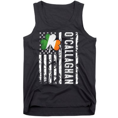 Callaghan Last Name Irish Pride Flag USA St Patrick's Day Day Tank Top