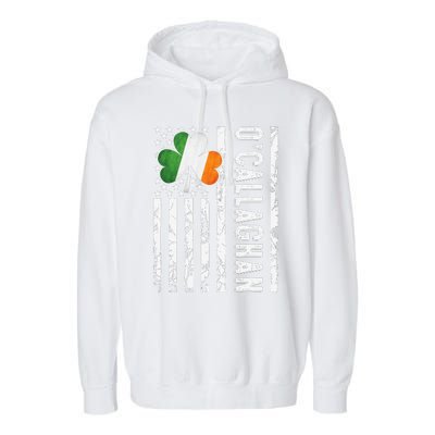 Callaghan Last Name Irish Pride Flag USA St Patrick's Day Day Garment-Dyed Fleece Hoodie