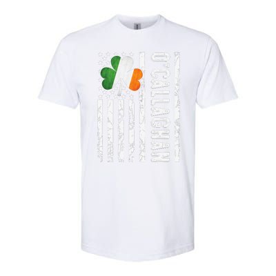 Callaghan Last Name Irish Pride Flag USA St Patrick's Day Day Softstyle CVC T-Shirt