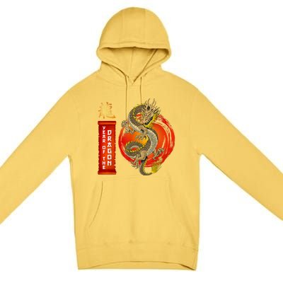 Chinese Lunar New Year 2024 Year Of The Dragon Zodiac Sign Premium Pullover Hoodie