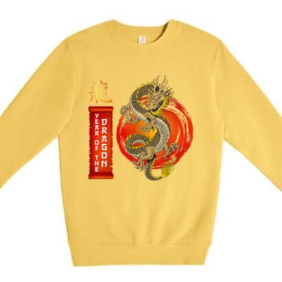 Chinese Lunar New Year 2024 Year Of The Dragon Zodiac Sign Premium Crewneck Sweatshirt