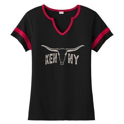 Classic Last Name Kenny Personalized Awesome Ladies Halftime Notch Neck Tee