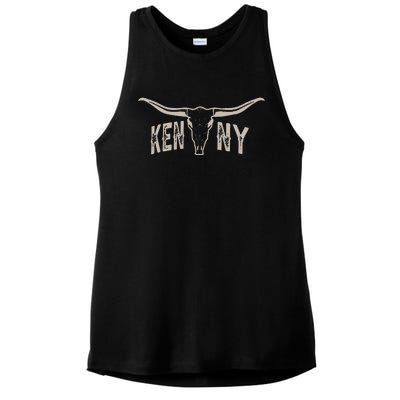 Classic Last Name Kenny Personalized Awesome Ladies PosiCharge Tri-Blend Wicking Tank