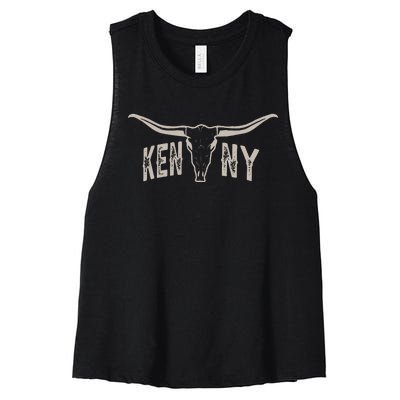 Classic Last Name Kenny Personalized Awesome Women's Racerback Cropped Tank