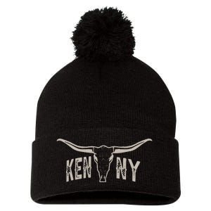 Classic Last Name Kenny Personalized Awesome Pom Pom 12in Knit Beanie