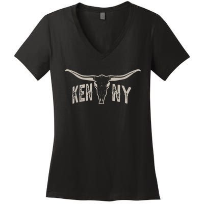 Classic Last Name Kenny Personalized Awesome Women's V-Neck T-Shirt