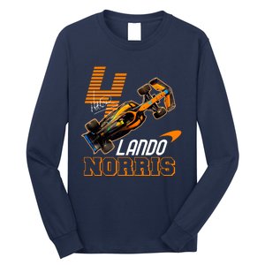 Cool Lando Norris F1 Racing Signature Long Sleeve Shirt