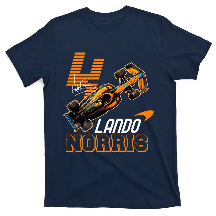 Cool Lando Norris F1 Racing Signature T-Shirt