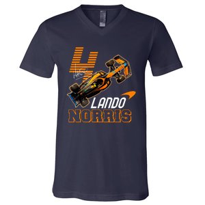 Cool Lando Norris F1 Racing Signature V-Neck T-Shirt