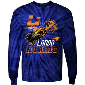 Cool Lando Norris F1 Racing Signature Tie-Dye Long Sleeve Shirt