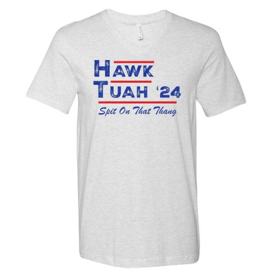 Cuthardy Last Name Family Reunion Vacationhawk Tuah 24 Spit On That Thang Parody V-Neck T-Shirt