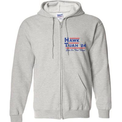 Cuthardy Last Name Family Reunion Vacationhawk Tuah 24 Spit On That Thang Parody Full Zip Hoodie