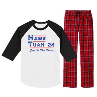 Cuthardy Last Name Family Reunion Vacationhawk Tuah 24 Spit On That Thang Parody Raglan Sleeve Pajama Set