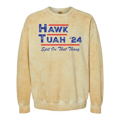 Cuthardy Last Name Family Reunion Vacationhawk Tuah 24 Spit On That Thang Parody Colorblast Crewneck Sweatshirt