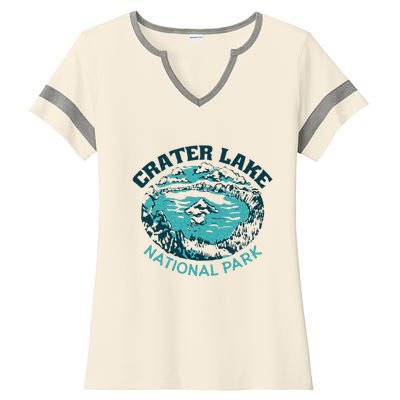 Crater Lake National Park Souvenir Mountain Hike Traveling Ladies Halftime Notch Neck Tee