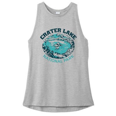 Crater Lake National Park Souvenir Mountain Hike Traveling Ladies PosiCharge Tri-Blend Wicking Tank