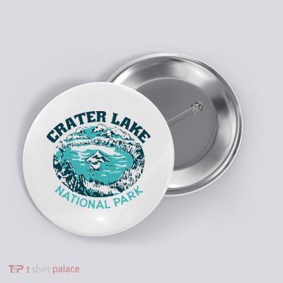 Crater Lake National Park Souvenir Mountain Hike Traveling Button