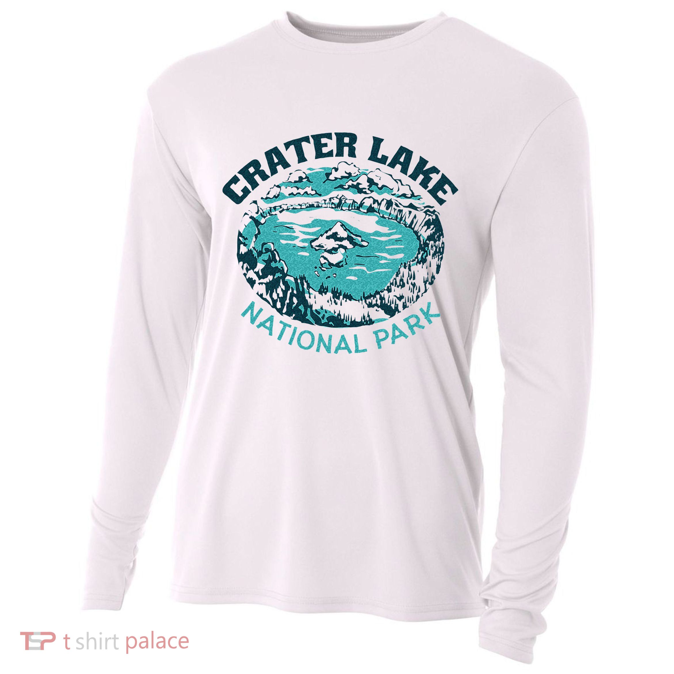 Crater Lake National Park Souvenir Mountain Hike Traveling Cooling Performance Long Sleeve Crew