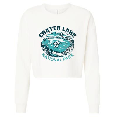 Crater Lake National Park Souvenir Mountain Hike Traveling Cropped Pullover Crew