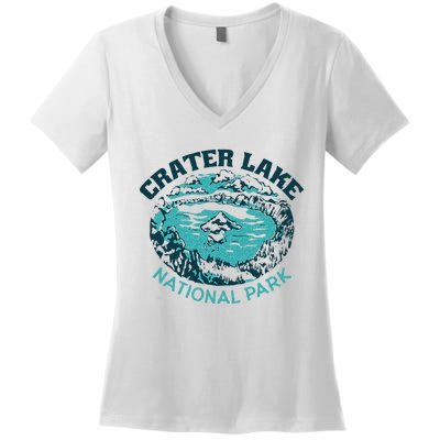 Crater Lake National Park Souvenir Mountain Hike Traveling Women's V-Neck T-Shirt