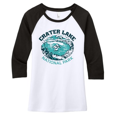 Crater Lake National Park Souvenir Mountain Hike Traveling Women's Tri-Blend 3/4-Sleeve Raglan Shirt