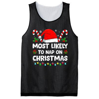 Christmas Likely Nap On Christmas Family Xmas Pajamas Pj Mesh Reversible Basketball Jersey Tank