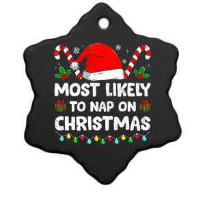 Christmas Likely Nap On Christmas Family Xmas Pajamas Pj Ceramic Star Ornament