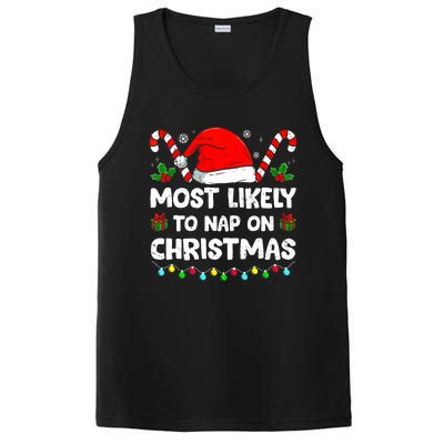 Christmas Likely Nap On Christmas Family Xmas Pajamas Pj PosiCharge Competitor Tank