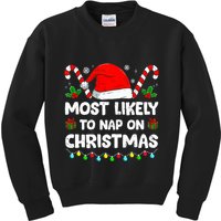 Christmas Likely Nap On Christmas Family Xmas Pajamas Pj Kids Sweatshirt