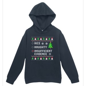 Christmas List Nice Naughty Insufficient Evidence Funny Cute Gift Urban Pullover Hoodie