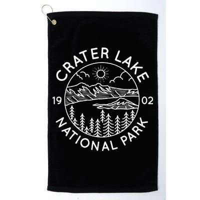 Crater Lake National Park Cool White Line Art Outdoor Golf Towel