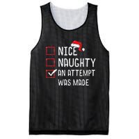 Christmas List Nice Naughty An Attempt Was Made Mesh Reversible Basketball Jersey Tank