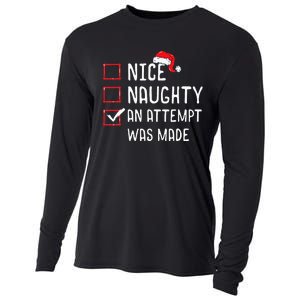 Christmas List Nice Naughty An Attempt Was Made Cooling Performance Long Sleeve Crew