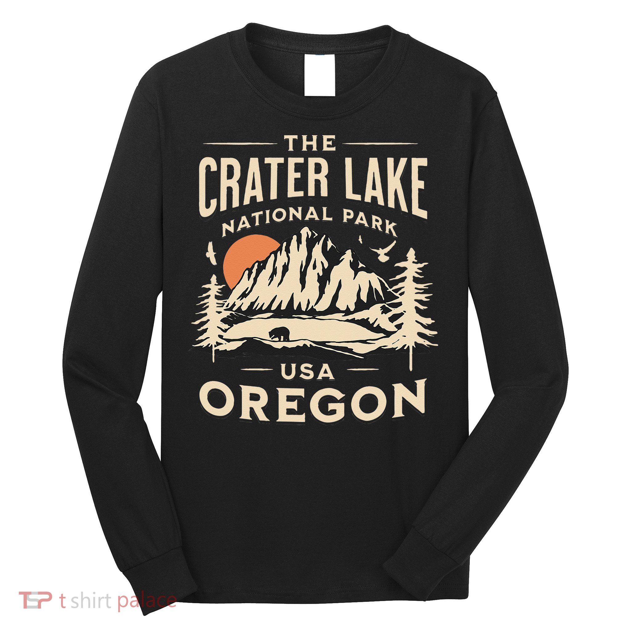 Crater Lake National Park Oregon Hike Outdoors Vintage Long Sleeve Shirt