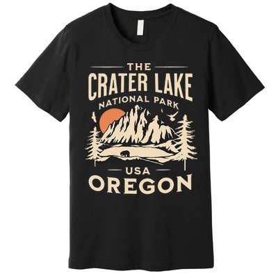 Crater Lake National Park Oregon Hike Outdoors Vintage Premium T-Shirt
