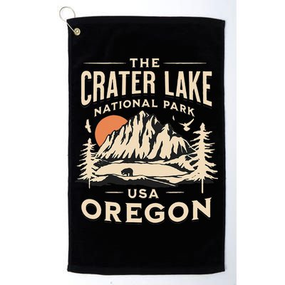 Crater Lake National Park Oregon Hike Outdoors Vintage Golf Towel
